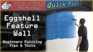 Painting an Eggshell Feature Wall  Beginner DIY Tips and Tools Needed [upl. by Norine]