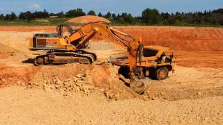 R974B Liebherr loading 770 CAT Valerian [upl. by Nylhsoj771]