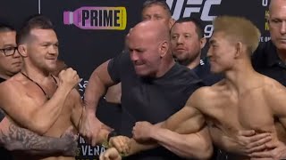 UFC 299 Ceremonial Weigh Ins Petr Yan vs Song Yadong [upl. by Ariaes140]