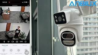 8MP 4K PTZ Wifi Camera Dual Lens with Dual Screen Ai Human Detect Auto Tracking [upl. by Awjan248]