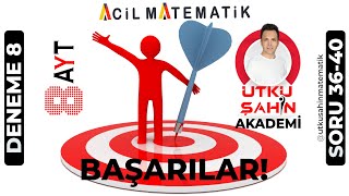 ACİL MATEMATİK AYT Deneme8 Soru 36 40 [upl. by Strawn762]