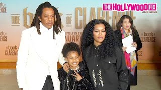 JayZ Links With Teyana Taylor amp Daughter Junie Shumpert At The Book Of Clarence Premiere In LA [upl. by Eikkin300]