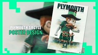 Creating a Sports Design Poster  Photoshop Time Lapse plymouthargyle [upl. by Agosto]