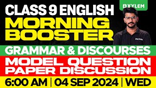 Class 9 English  Model Question Paper Discussion  Grammar amp Discourses  Xylem Class 9 [upl. by Dnaltruoc]