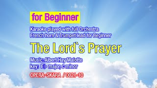 The Lords Prayer  Karaoke with full orchestra  English horn amp Trumpet lead Bocelli Style [upl. by Dare]