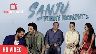 SANJU Back 2 Back Funny Moment  Ranbir Kapoor Sonam Kapoor Entire Cast  GRAND Trailer Launch [upl. by Manly]