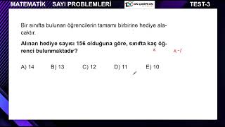 Sayı Problemleri Test 3 Soru 8 [upl. by Lisab]