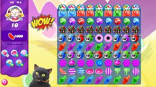 CANDY CRUSH SAGA COMBO PARTY 🔥🔥🔥 COLLECTING 1000 RED CANDIES 🍬  SPECIAL LEVEL 50 [upl. by Nirrac]