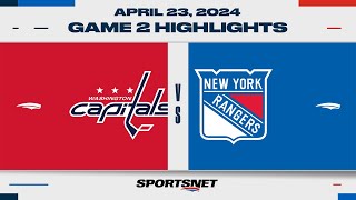 NHL Game 2 Highlights  Capitals vs Rangers  April 23 2024 [upl. by Genny]