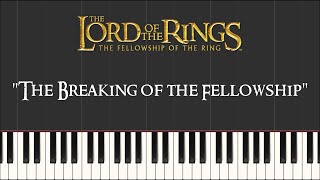 Lord of the Rings 1  The Breaking of the Fellowship Synthesia Piano [upl. by Brass]