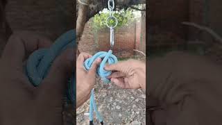 How to tie a rope to hook easily part8 knottrick tricks lifehacks shorts [upl. by Jerrylee]