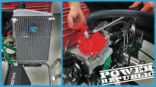 HOW TO Install The Radiator on Your Rotax DD2 Go Kart  POWER REPUBLIC [upl. by Anni]