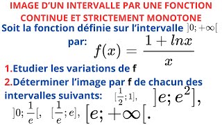 IMAGE DUN INTERVALLE PAR UNE FONCTION CONTINUE ET STRICTEMENT MONOTONE [upl. by Noell]