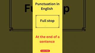 Punctuation In englishAll full Stop Explain shorts shortvideo short song [upl. by Omora]