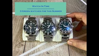 Green watches Longines vs Oris vs Sinn [upl. by Aihsekal]