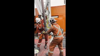 Tripping casing in Hole rig casing drilling oil tripping hole [upl. by Nosnek397]