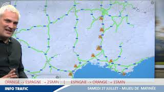 FLASH INFO TRAFIC – Samedi 27 juillet 10h00 [upl. by Enived]