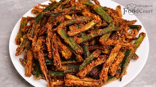 Crispy Ladys Finger Fry Kurkuri Bhindi Okra Fry [upl. by Usanis]