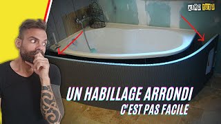 COMMENT FAIRE UN TABLIER DE BAIGNOIRE EN FORME ARRONDIE [upl. by Barby]