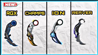 New RGX 30 Karambit VS Reaver VS ION VS CHAMPIONS Karambit  Valorant Best Karambit Skins [upl. by Glen]