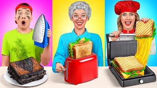 Défi De Cuisine Moi vs GrandMère  Gadgets de Cuisine et Astuces Parentales par Multi DO Challenge [upl. by Robinett123]