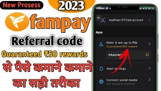 fampay Referral code  fampay Refer amp Earn  fampay invite code fampay Referral code kaha dale 2023 [upl. by Arras281]