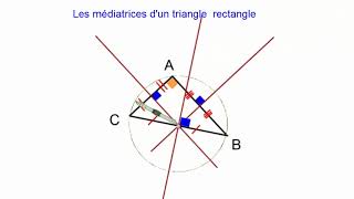 Médiatrices dun triangle rectangle  triangle à un angle Obtus [upl. by Mcgee]