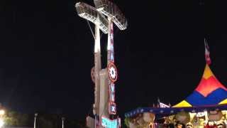 Kamikaze Off Ride at night at the Minnesota State Fair 2013 [upl. by Cyd]