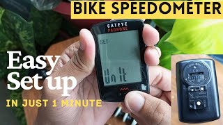 BIKE SPEEDOMETER  HOW TO SETUP  Paano CAT EYE PADRONE bikecomputer doityourself cateye [upl. by Guildroy]