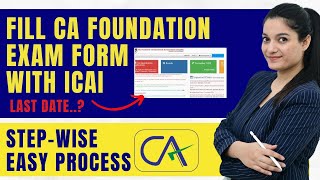 How To Fill Exam Form  CA Foundation June 2024  Step By Step Guide  Agrika Khatri  ICAI [upl. by Saiasi]