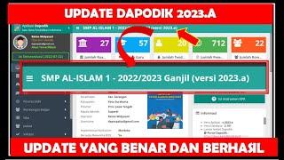 UPDATE DAPODIK 2023A  CARA UPDATE YANG BENAR DAPODIK 2023A [upl. by Ococ201]