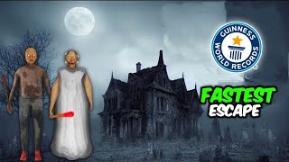 World Record 😱 Fastest Granny House Escape  Granny Chapter 2 🔥 [upl. by Haisa154]