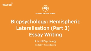 Revision Webinar Biopsychology – Hemispheric Lateralisation Part 3 Essay Writing amp Evaluation [upl. by Aicilec]