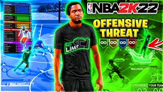 THE BEST COMP OFFENSIVE THREAT BUILD on NBA 2K22 NEXT GEN BEST GUARD BUILD 2K22 99 3PT 109 BADGES [upl. by Alidus]