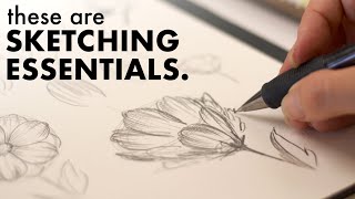 How to sketch flowers before you paint [upl. by Esther]