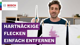 Hartnäckige Flecken einfach entfernen dank Fleckenautomatik von Bosch  Bosch Waschen [upl. by Ila]