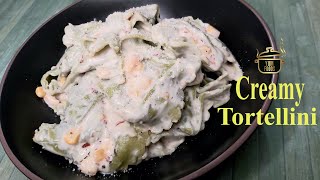 Creamy Tortellini  Tortellini alla Panna  Cream Sauce Pasta  Yum Foods [upl. by Kikelia374]