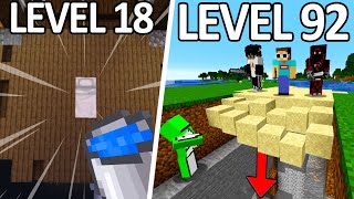 Minecraft IMPOSSIBLE 200 IQ Plays From Level 1 to Level 100 [upl. by Anaili]