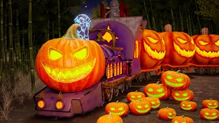 🎃🎃🎃 The Pumpkin Train Bogie Split Train Cartoon for Kids  Choo choo train kids videos [upl. by Giffie323]