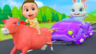 Wheels Go Round  Car Racing Song  Color Racing Car for Kids  Bum Bum Kids Song amp Nursery Rhymes [upl. by Upton701]