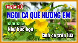 NGỢI CA QUÊ HƯƠNG EM Karaoke CHA CHA CHA TONE NỮ Nhạc Sống 2025 Âm Thanh Hay  Karaoke Tình Sầu [upl. by Tiebout]