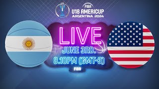 Argentina v USA  Full Basketball Game  FIBA U18 AmeriCup 2024 [upl. by Uel535]