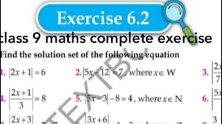 Important exercise 62 maths class 9 sindh board algebraic sentences [upl. by Areht]