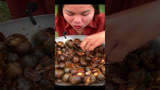 Snail fried so yummy foods delicious mukbang food shorts [upl. by Clough]