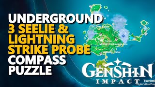 Underground 3 Seelie amp Lightning Strike Probe Compass Puzzle Genshin Impact Tsurumi Island [upl. by Laks]