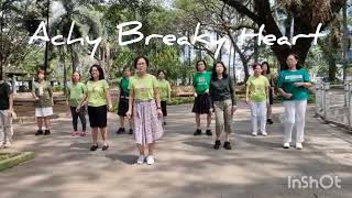 ACHY BREAKY HEART  LINE DANCE  TSAVORITE [upl. by Ennovehs]