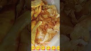 Porção com inhame frito com batata doce [upl. by Esyahc]