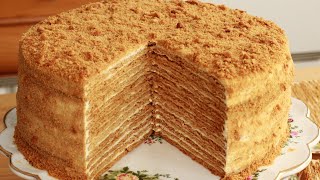 RUSKI MEDOVIK  recept za tortu ruski medovik  MEDENA TORTA  Торт Медовик [upl. by Sennahoj]