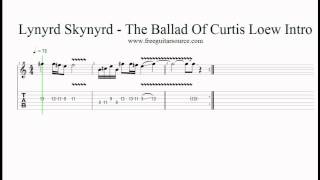 Lynyrd Skynyrd The Ballad of Curtis Lowe Intro Guitar Lesson [upl. by Avril825]