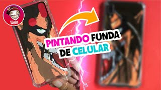 PINTA TU FUNDA DE CELULAR ANIME  DIY EREN TITAN [upl. by Ffirahs]